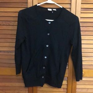 Gap, black, 3/4 sleeve, wool cardigan, size S